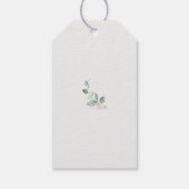 Rustieke Eucalyptus Gouden Calligrafie Bruiloft Cadeaulabel (Achterkant)