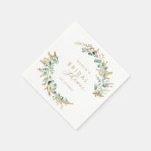 Rustieke eucalyptus gouden groen boho Bruidsdouche Servet (Hoek)