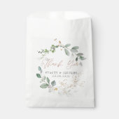 Rustieke Eucalyptus Gouden Kalligrafie Bruiloft Bedankzakje (Voorkant)