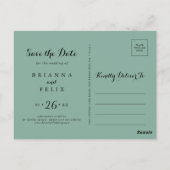 Rustieke Eucalyptus Gouden Kalligrafie Save the Da Briefkaart (Achterkant)