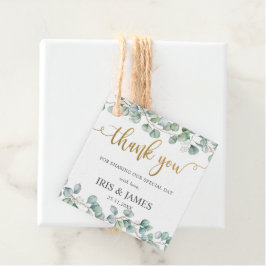Rustieke Eucalyptus groen blad bruiloft dank u Bedankjes Labels