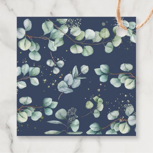 Rustieke Eucalyptus groen blad bruiloft dank u Bedankjes Labels (Achterkant)