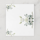 Rustieke Eucalyptus groen blanke gevouwen plaats k Plaatskaartje (Buitenkant ongevouwen)