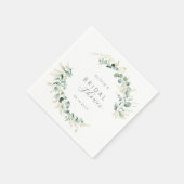 Rustieke eucalyptus groen boho Bruidsuitnodiging Servet (Hoek)