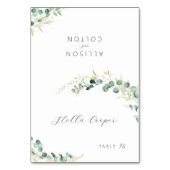 Rustieke eucalyptus groen boho wedding plaatskaart kaart (Voorkant)
