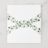 Rustieke Eucalyptus groen bruiloft blanco gevouwen Plaatskaartje (Buitenkant ongevouwen)