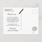Rustieke Eucalyptus & Groen Bruiloft Save the Date Aankondigingskaart (Achterkant)