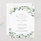 Rustieke eucalyptus groen salie groen boho budget (Voorkant / Achterkant)