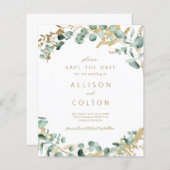 Rustieke eucalyptus groen salie groen boho budget (Voorkant / Achterkant)