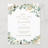 Rustieke eucalyptus groen salie groen boho budget (Voorkant)