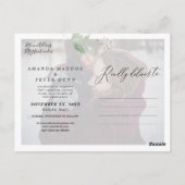 Rustieke Eucalyptus, groen Save the Date Briefkaart (Achterkant)