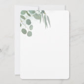 Rustieke Eucalyptus Groene & Gouden Bruiloft Kaart (Achterkant)
