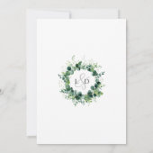Rustieke Eucalyptus Groene Monogram Huwelijk Save The Date (Achterkant)