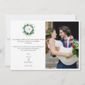 Rustieke Eucalyptus Groene Monogram Moderne Trouw Bedankkaart (Achterkant)