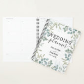 Rustieke Eucalyptus Groene Salie Trouwplanner Planner (Display)
