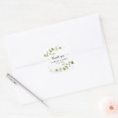 Rustieke Eucalyptus Groene Trouw Dank Je Vierkante Sticker (Envelop)