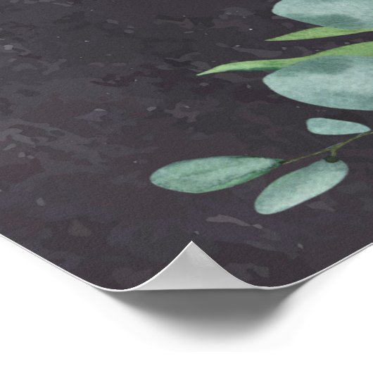 Rustieke Eucalyptus Herdenking Lieve Herinnering F Poster (Hoek)