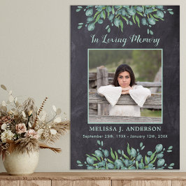 Rustieke Eucalyptus Herdenking Lieve Herinnering F Poster