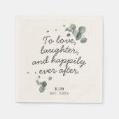 Rustieke eucalyptus houdt van lachpapier servet (Voorkant)