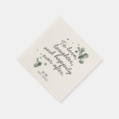 Rustieke eucalyptus houdt van lachpapier servet (Hoek)