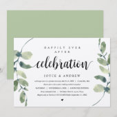 Rustieke Eucalyptus, Huwelijksfeest Kaart (Voorkant / Achterkant)