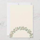 Rustieke Eucalyptus Krans Baby shower Dank u Bedankkaart (Achterkant)