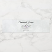 Rustieke Eucalyptus & Lavendel Boeket Bruiloft Waterfles Etiket (Enkel label)