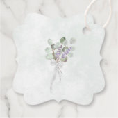 Rustieke eucalyptus & lavendel bruiloft dank u bedankjes labels (Achterkant)