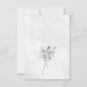 Rustieke Eucalyptus & Lavendel Groene Trouwfoto Save The Date (Achterkant)