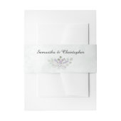 Rustieke Eucalyptus & Lavendel Waterverf Bruiloft Uitnodigingen Wikkel (Voorkant Voorbeeld)