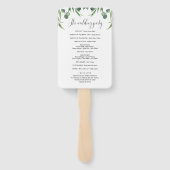 Rustieke Eucalyptus Leaves huwelijksceremonie prog Handwaaier (Achterkant)