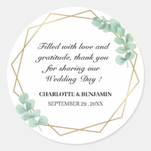 Rustieke Eucalyptus Mason Jar Wedding Favor Labels