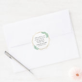 Rustieke Eucalyptus Mason Pot Huwelijksgunstlabels Ronde Sticker (Envelop)