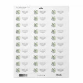 Rustieke Eucalyptus & Paarse Bloemen Bruiloft Etiket (Full Sheet)