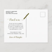 Rustieke Eucalyptus & Pine Bruiloft Save the Date Aankondigingskaart (Achterkant)