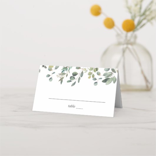 Rustieke Eucalyptus Place Card Plaatskaartje (Voorkant)