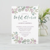 Rustieke Eucalyptus roze Waterverf Kaart (Staand voorkant)