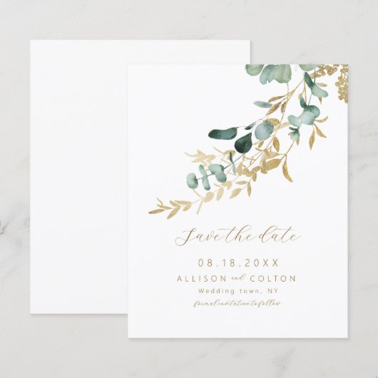 Rustieke eucalyptus salie groen groen boho budget (Voorkant / Achterkant)