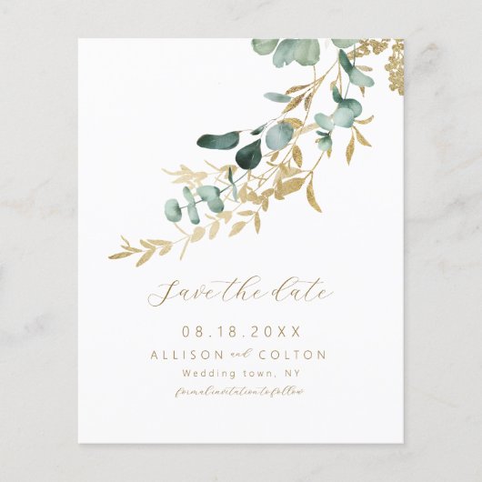 Rustieke eucalyptus salie groen groen boho budget (Voorkant)