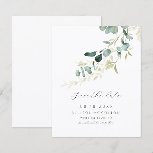 Rustieke eucalyptus salie groen groen boho budget (Voorkant / Achterkant)