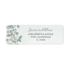 Rustieke Eucalyptus Salie Groene Adreslabel Etiket