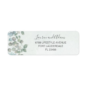 Rustieke Eucalyptus Salie Groene Adreslabel Etiket