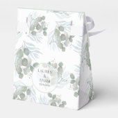 Rustieke Eucalyptus Salie Groene Bruiloft Bedankdoosjes (Achterkant)