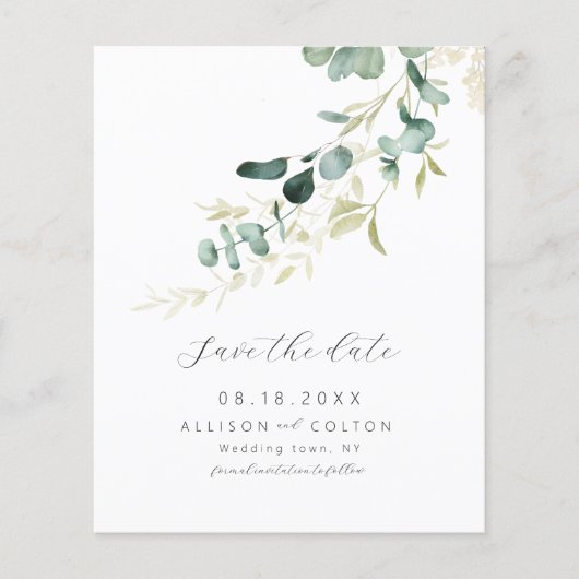 Rustieke eucalyptus salie groene groen boho budget (Voorkant)