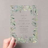 Rustieke Eucalyptus Save the Date Acryl Uitnodigingen (Insitu (Draagbaar))
