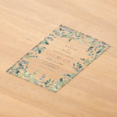 Rustieke Eucalyptus Save the Date Acryl Uitnodigingen (Laagn)