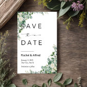Rustieke Eucalyptus Save the Date Uitnodiging