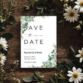 Rustieke Eucalyptus Save the Date Uitnodiging