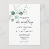 Rustieke Eucalyptus Script Zomer bruiloft Uitnodiging Briefkaart (Voorkant)