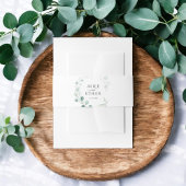 Rustieke Eucalyptus Script zomer Uitnodigingen Wikkel